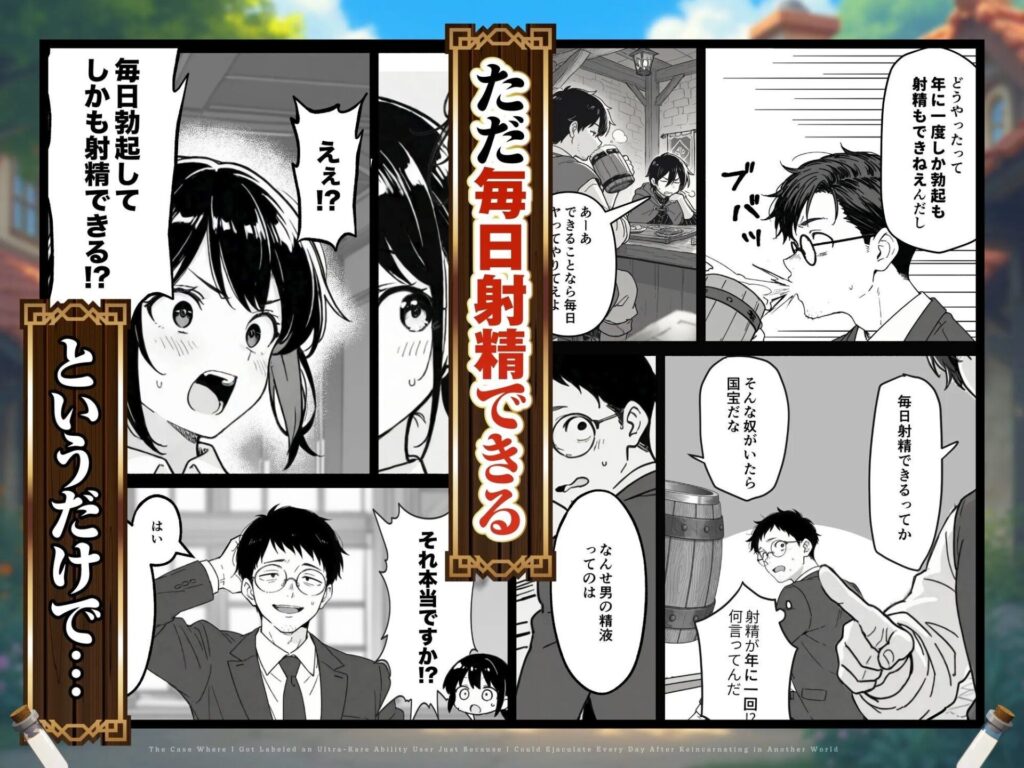 ［異世界転生したら毎日射精できるというだけで激レア能力者認定された件］COMICアイル